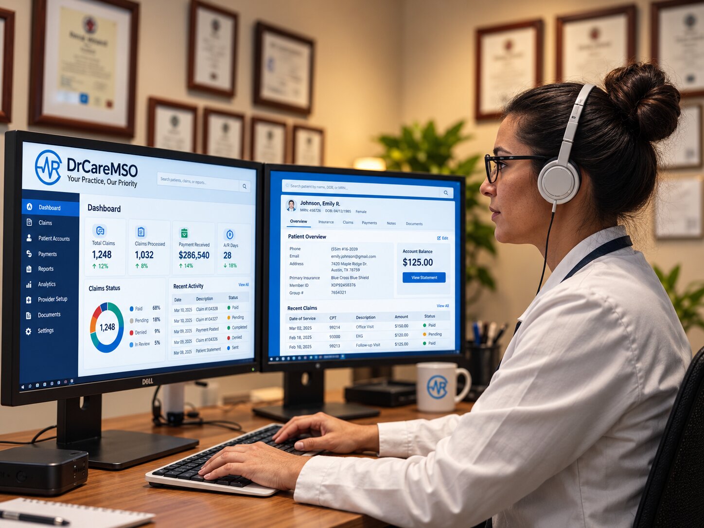 Provider enrollment timeline showing DrCare MSO's 30-day credentialing process