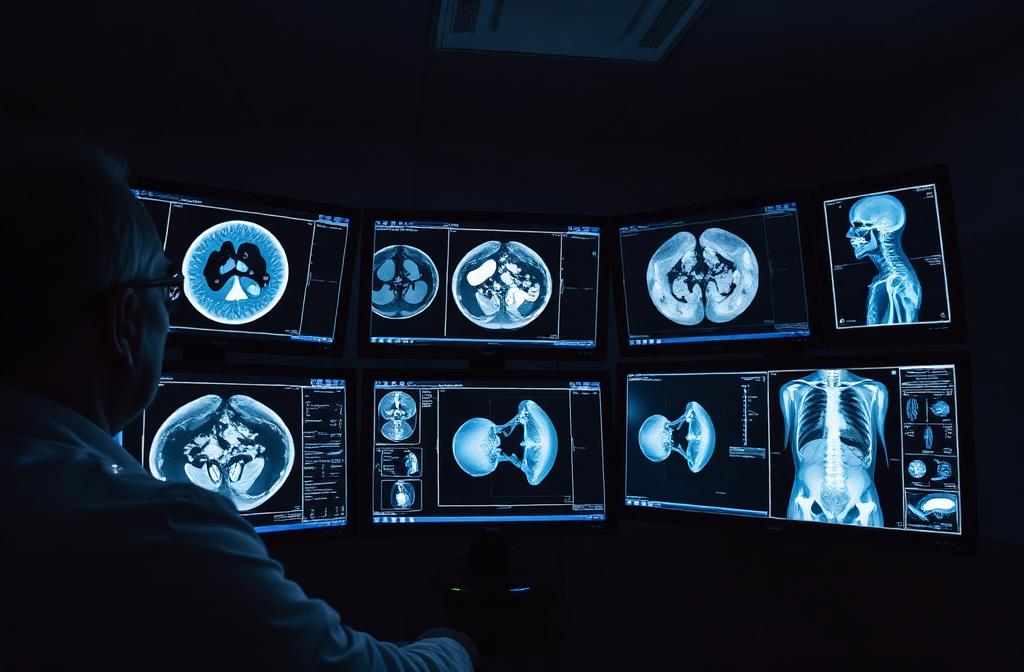Radiologist reading room — prior authorization and imaging billing management