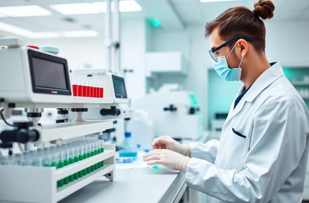 Laboratory testing environment with diagnostic equipment