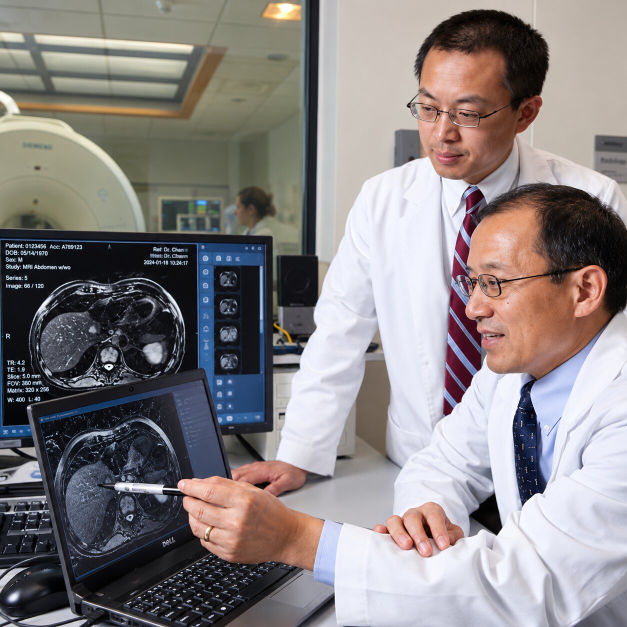 Clinical team reviewing data