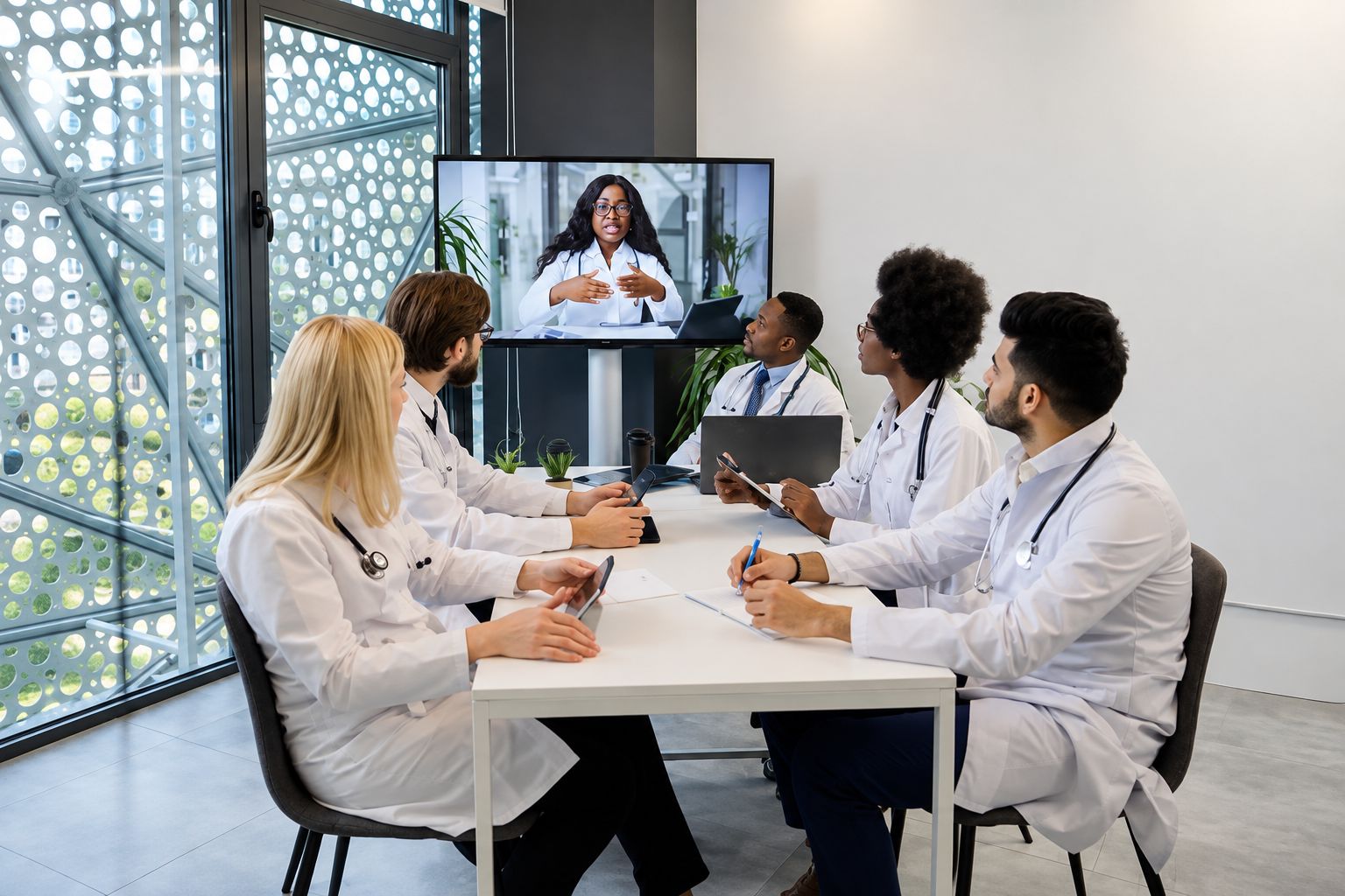 Remote medical billing team working with HIPAA-compliant workstations